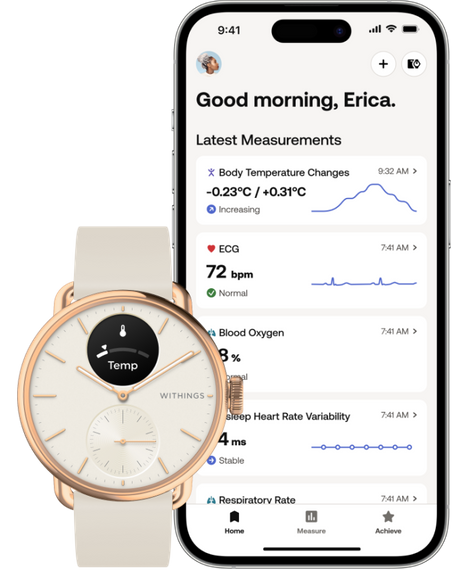 Withings ScanWatch 2 (38mm, różowe złoto)