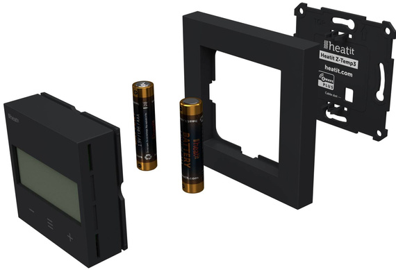 Heatit Z-Temp3 bezprzewodowy termostat (czarny)