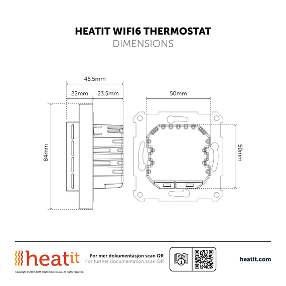 Heatit WiFi6 termostat (biały)