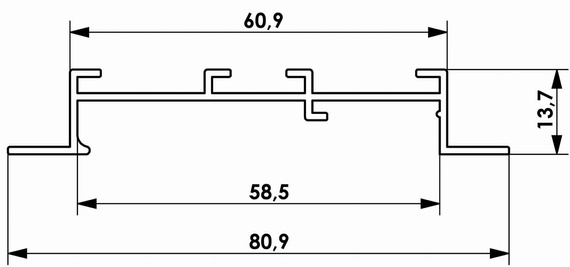 Mio Decor Genius IQ podtynkowa aluminiowa szyna dwutorowa