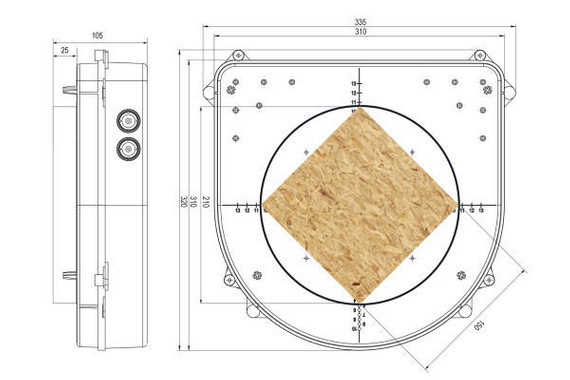 Skrzynka do wbudowania głośnika Loxone Speaker