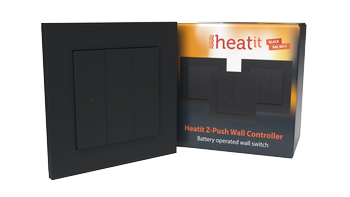 Heatit Z-Push Wall Controller czarny Z-wave
