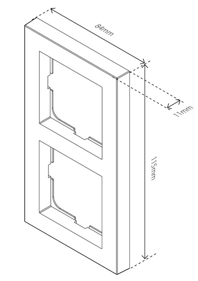 Podwójna ramka Heatit HC2 (biała)