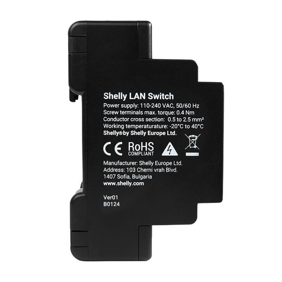 Shelly LAN Switch przełącznik Ethernet z 5 portami