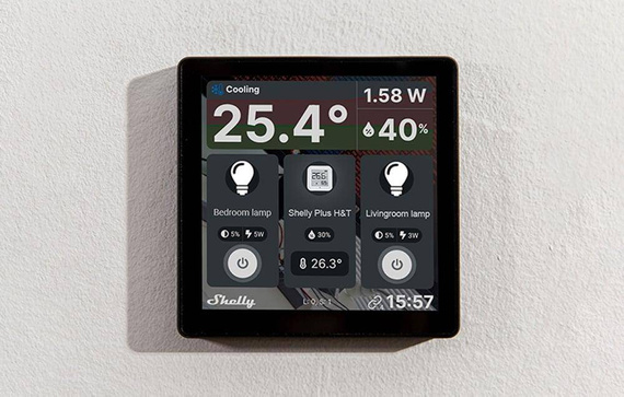 Panel sterowania Shelly Wall Display (czarny)