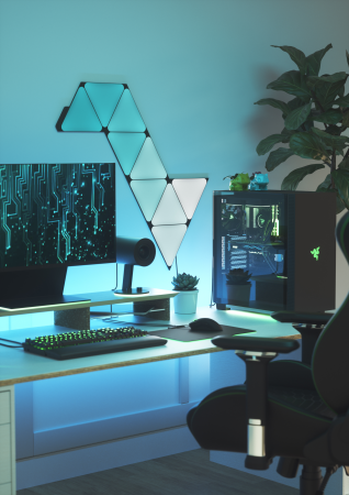 Nanoleaf Shapes Triangles Smarter Kit - 9 paneli świetlnych (ultra black)