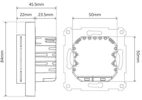 Heatit Z-TRM6 termostat 16A (czarny) Z-wave