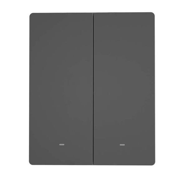 Inteligentny przełącznik ścienny WiFi SONOFF M5-2C-80 (2-kanałowy, do ramki, grafitowy