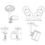 Cavus Ceiling Mount Era 100 (biały)