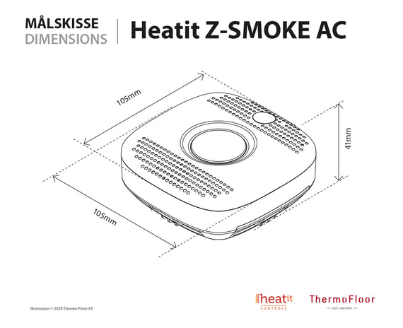 Heatit Z-Smoke czujnik dymu bateryjny Z-wave