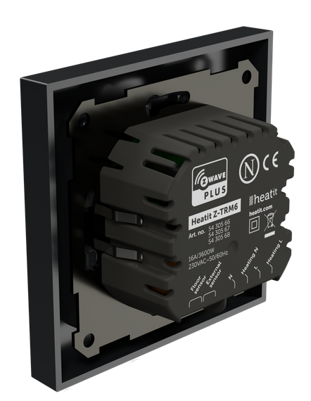 Heatit Z-TRM6 termostat 16A (czarny) Z-wave