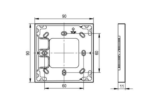Loxone pojedynczy uchwyt montażowy srebrny