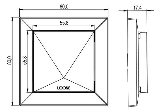 Loxone czujnik klimatu pomieszczenia Air (antracytowy)