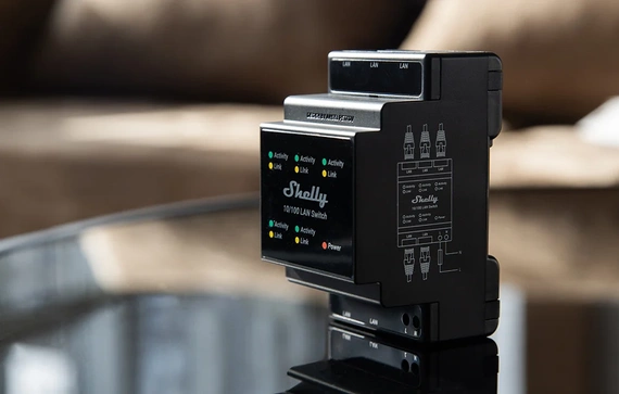Shelly LAN Switch przełącznik Ethernet z 5 portami