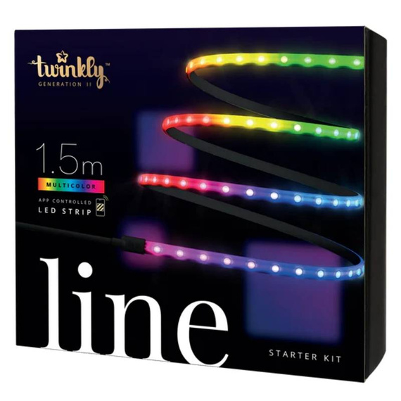 Taśma LED Twinkly Line czarna RGB 1,5 M — zestaw startowy