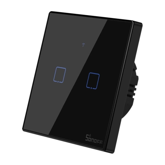 Dotykowy włącznik światła WiFi + RF 433 Sonoff T3 EU TX (2-kanałowy)