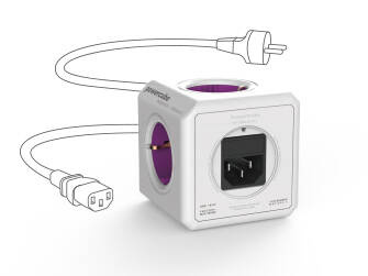 PowerCube ReWirable USB + 4 wtyczki (szary)