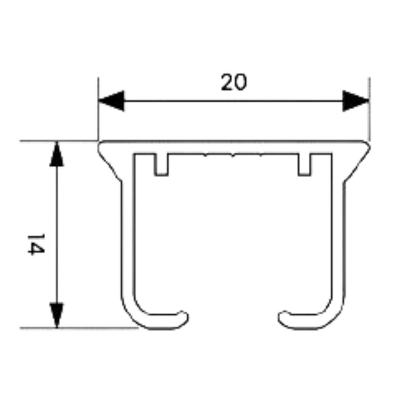 KS Forest szyna sufitowa - moduł 2m (czarna)