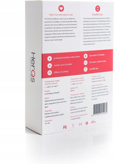 HerQs EasyBBQ inteligentny termometr do grilla