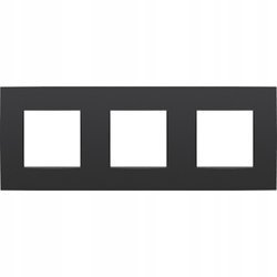 NIKO ramka ozdobna 3x, Intense czarny mat