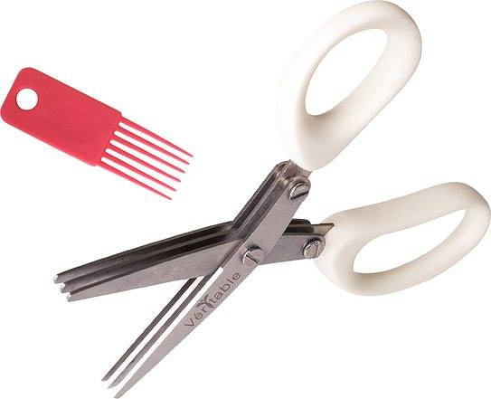 Nożyczki do ziół z grzebykiem Veritable (3 ostrza)