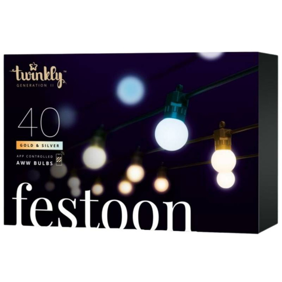 Lampki ogrodowe Twinkly Festoon 40 LED AWW