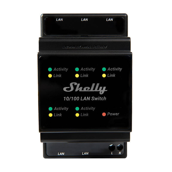 Shelly LAN Switch przełącznik Ethernet z 5 portami