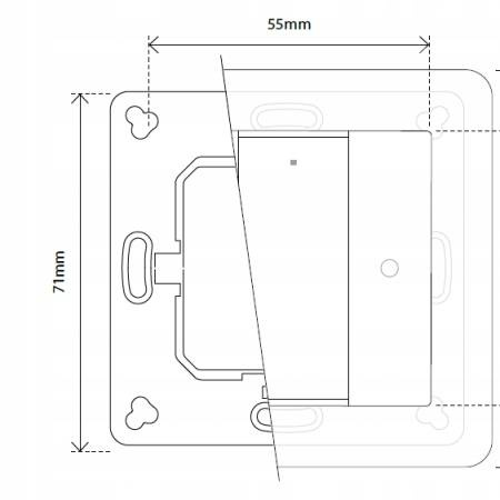 Heatit Z-Push 2x przycisk na ścianę czarny Z-wave