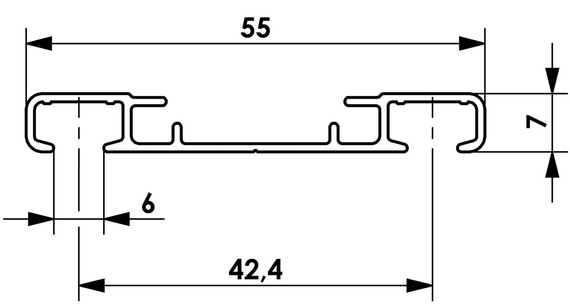 Mio Decor Genius IQ podtynkowa aluminiowa szyna dwutorowa
