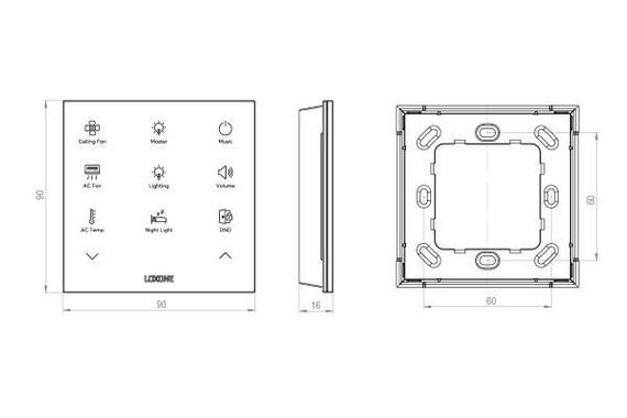 Loxone Touch Pure Flex Air 24V (antracytowy)