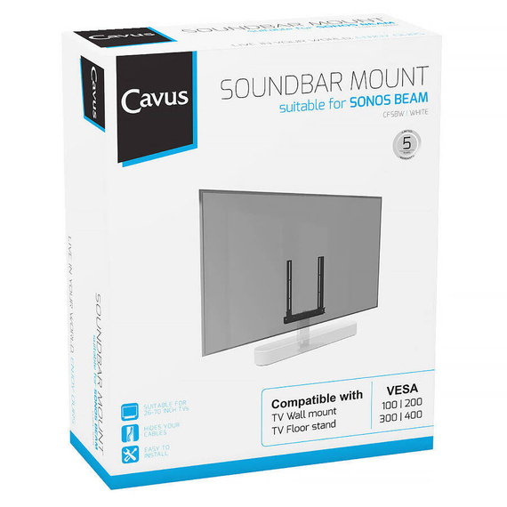 Cavus TV Wall Mount Beam (biały)