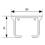 KS Forest szyna sufitowa - moduł 2m (czarna)