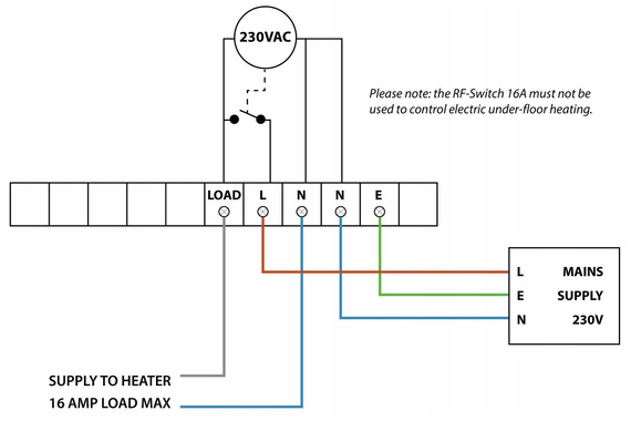 Heatmiser RF switch 16A