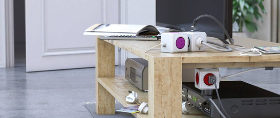 PowerCube ReWirable + wtyczki (fioletowa)