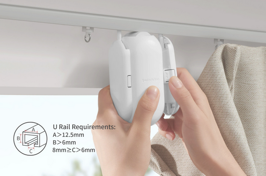 SwitchBot Curtain (U Rail 2) czarny (szyna U)