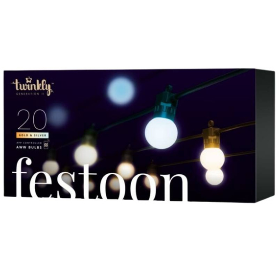 Lampki ogrodowe Twinkly Festoon 20 LED AWW