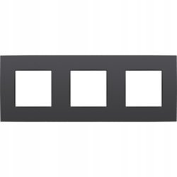 NIKO ramka ozdobna 3x, Intense antracyt