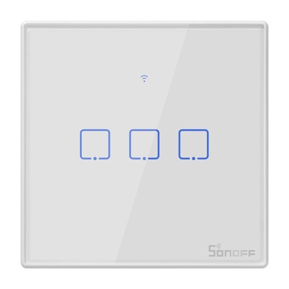 Dotykowy włącznik światła WiFi + RF 433 Sonoff T2 EU TX (3-kanałowy)