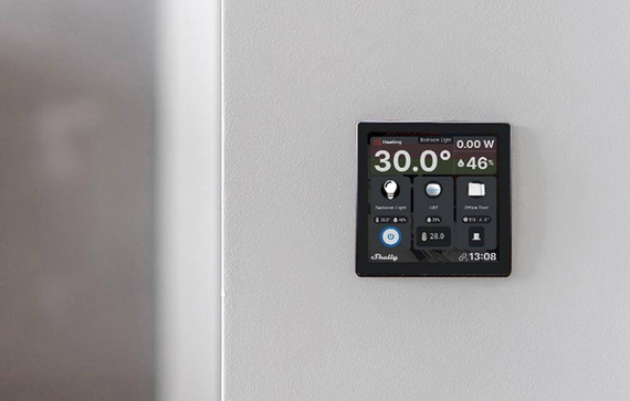 Panel sterowania Shelly Wall Display (czarny)