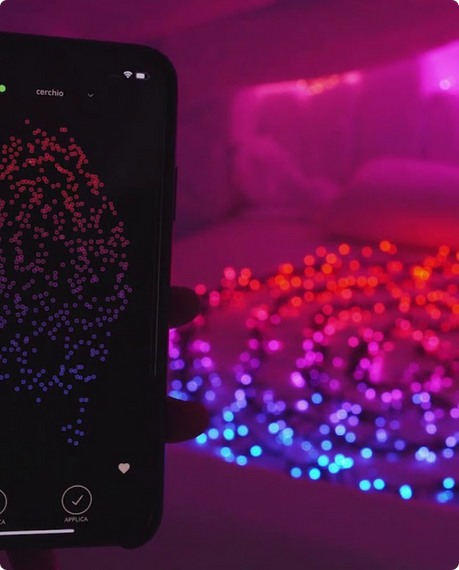 Gęsty łańcuch Twinkly Cluster 400 LED RGB