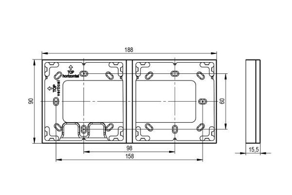 Loxone podwójny uchwyt montażowy antracytowy