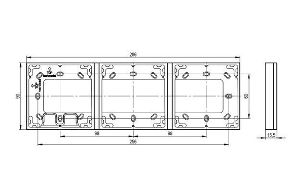 Loxone potrójny uchwyt montażowy srebrny