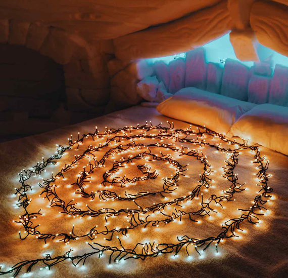 Gęsty łańcuch Twinkly Cluster 400 LED GOLD AWW