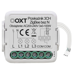 OXT przekaźnik 3 obwody (bez N) ZigBee