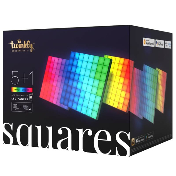 Panele LED Twinkly Squares 16x16 cm zestaw 5+1