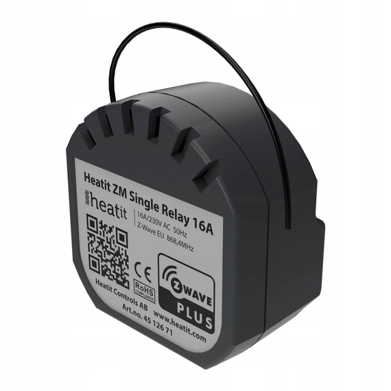 Heatit ZM Single Relay przełącznik 16A Z-wave