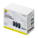 Zestaw 3 kamer bezpieczeństwa N1 Baseus 2K (białe)