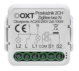 OXT przekaźnik 2 obwody (bez N) ZigBee