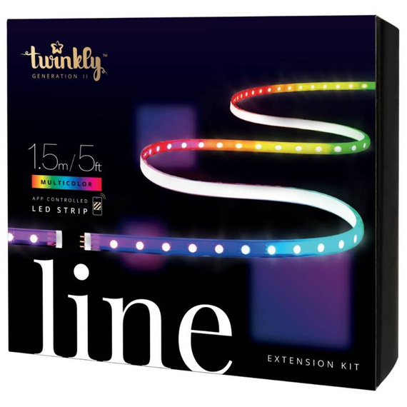 Taśma LED Twinkly Line czarna RGB 1,5 M — przedłużenie