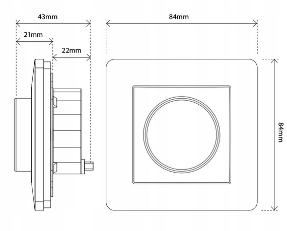 Heatit Z-DIM ściemniacz obrotowy Z-wave